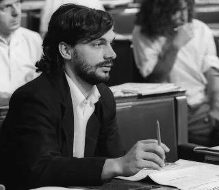 Viktor Orbán in 1990 in the Parliament