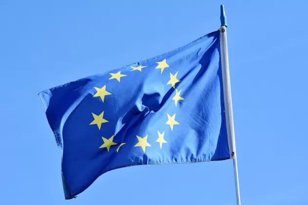 eu flag stock photo