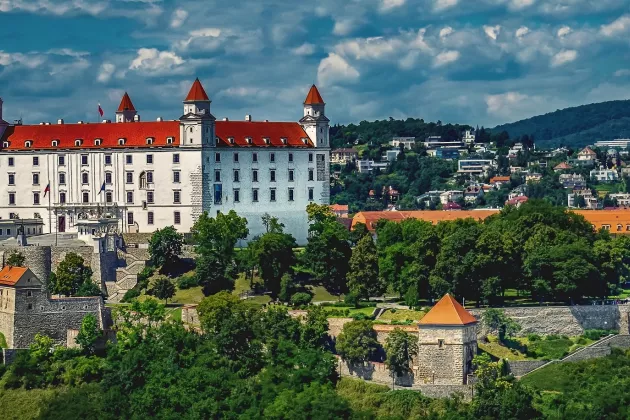bratislava castle stock photo