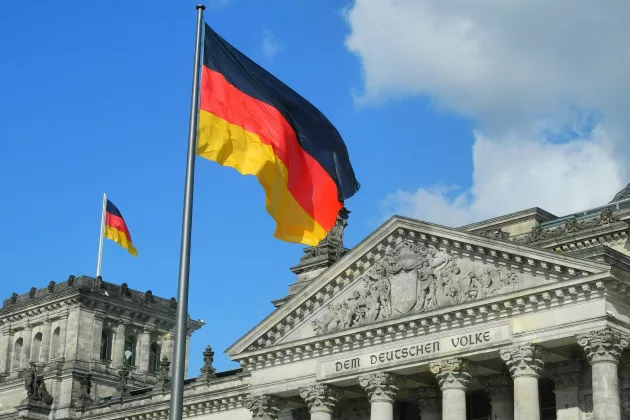 german bundestag stock photo