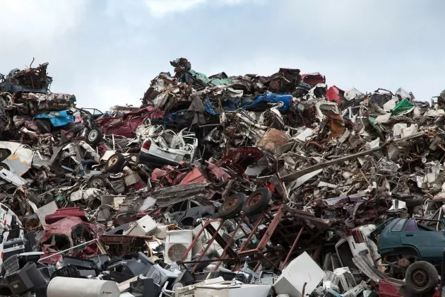 scrapyard stock photo