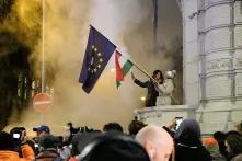 Demonstration at the Fidesz Headquarters, 2018.