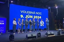 Some of Slovakia’s newly elected MEPs on election night