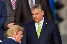 Donald Trump and Viktor Orban, World leaders arrives for Working dinner, during NATO (North Atlantic Treaty Organization) SUMMIT 2018