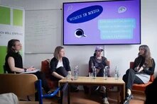 Fotografie z debaty Ženy v médiích na festivalu Svet medzi riadkami