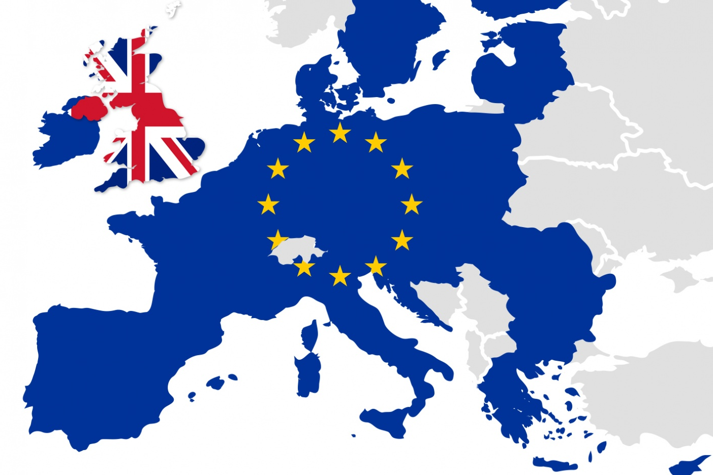 Brexit Brexit-Karte der EU